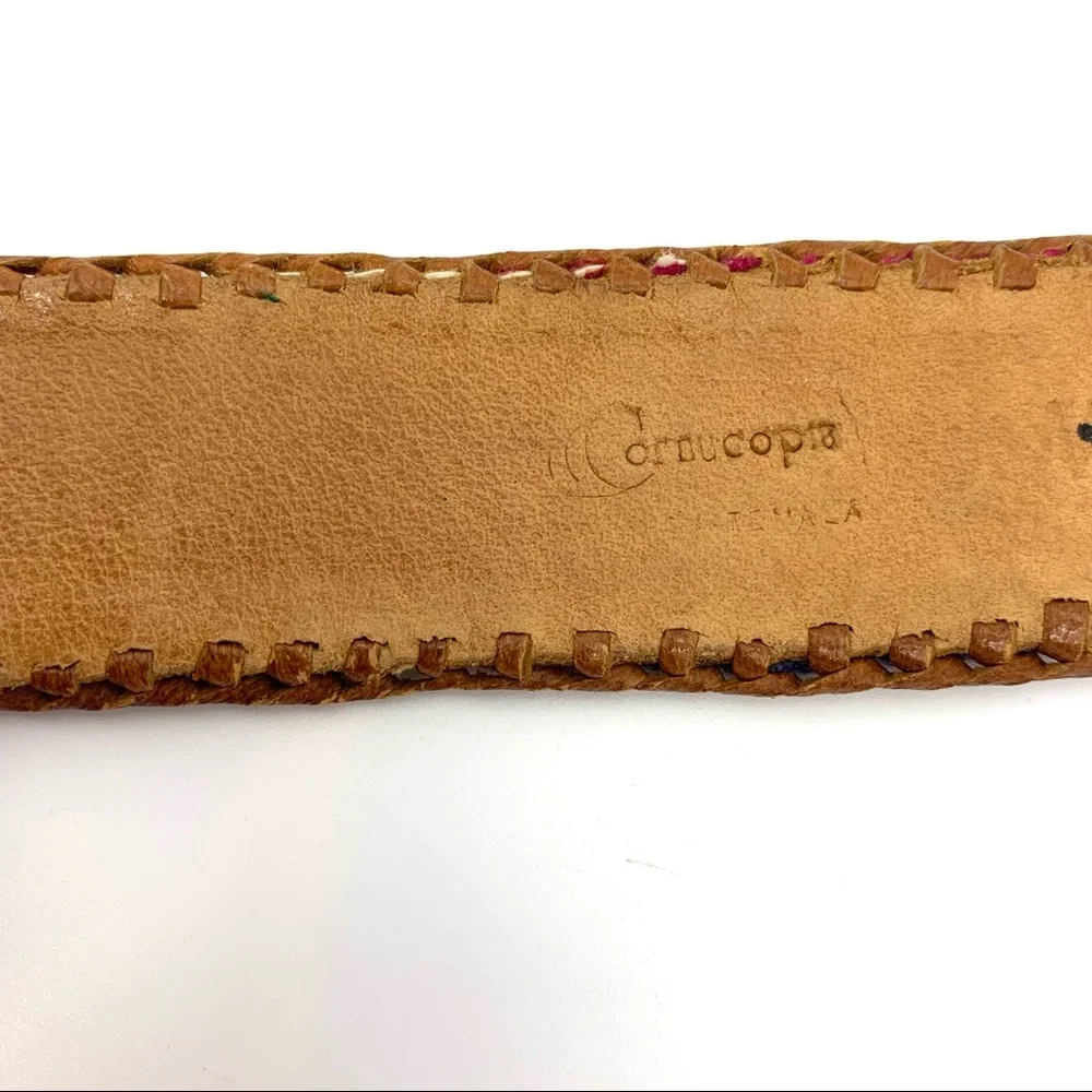 Cornucopia Brand Retro Leather Southwestern Belt